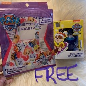 FREE with purchase paw patrol mask and ornament